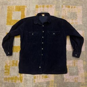 Vintage Faded Glory Navy Blue Corduroy Shirt Jacket XL